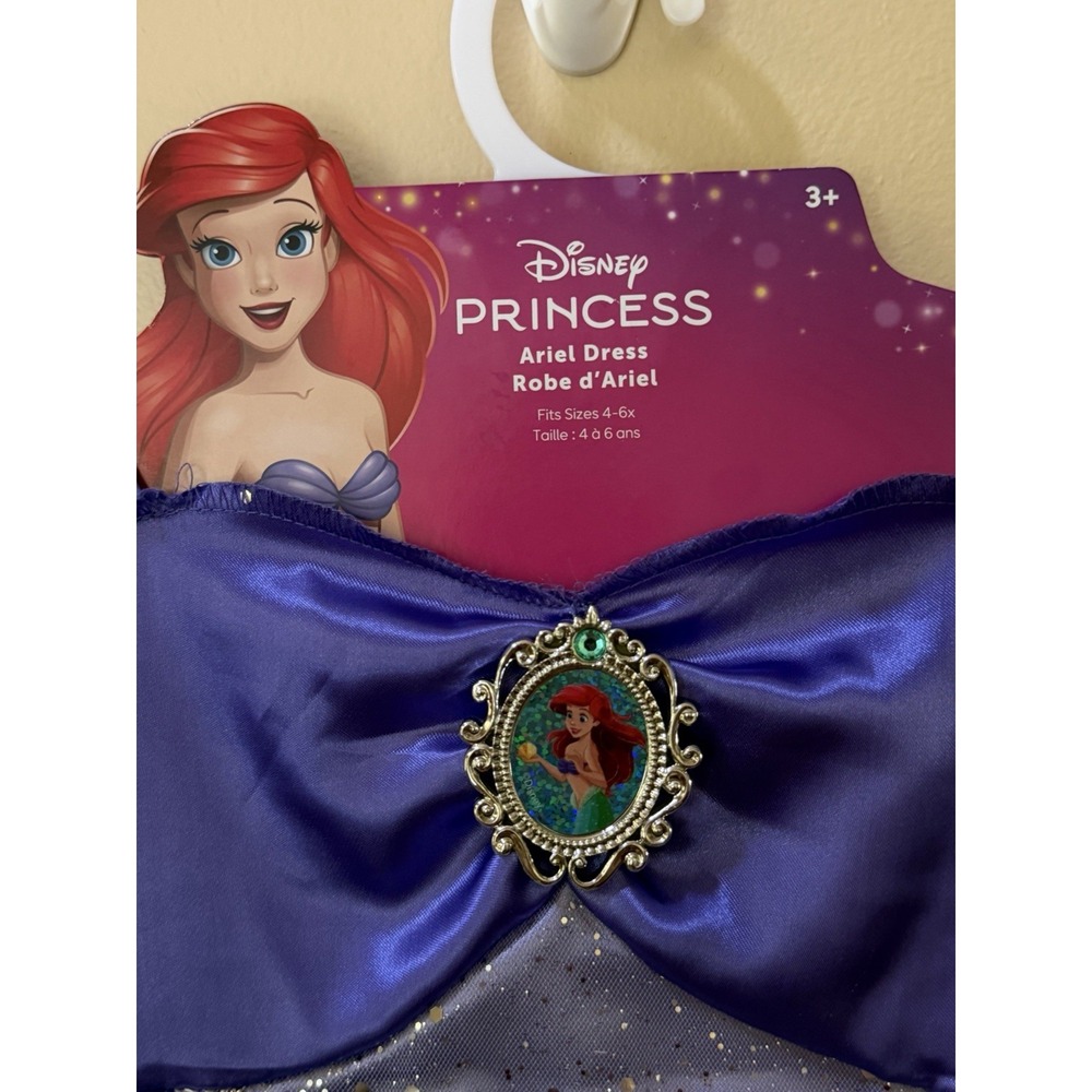 NEW Disney Princess Ariel Core Dress Costume Fits Sizes 4-6X NWT - Picture 11 of 12